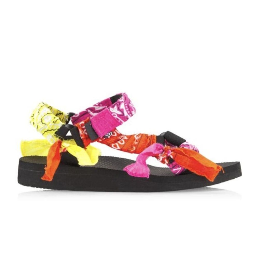 ARIZONA LOVE Sandals 11 EU 41 Trekky Bandana Festival Tropical Boho Indie Pink